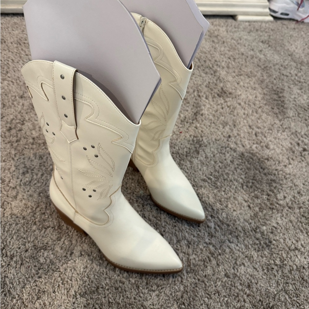 Women's White Western Boots
